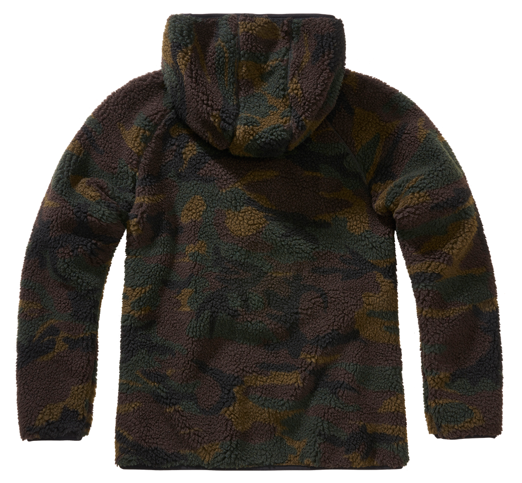 Veste polaire Brandit coupe femme à capuche maille peluche et trois poches à glissière