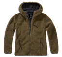 Veste polaire Brandit coupe femme à capuche maille peluche et trois poches à glissière