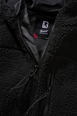 Veste polaire Brandit coupe femme à capuche maille peluche et trois poches à glissière
