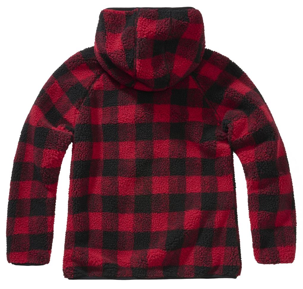 Veste polaire Brandit coupe femme à capuche maille peluche et trois poches à glissière