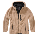 Veste polaire Brandit coupe femme à capuche maille peluche et trois poches à glissière