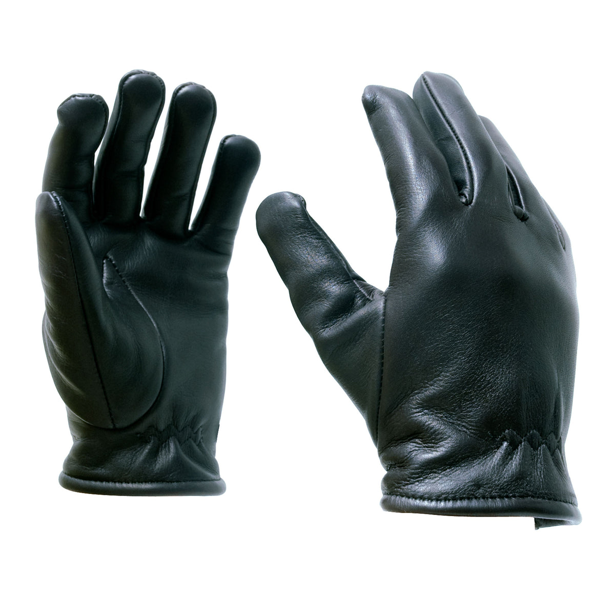 Gants en cuir de vache souple doublure polaire intégrale cinq tailles