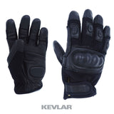 Gants anti-coupure doublure Kevlar paume cuir de vache et coques rigides