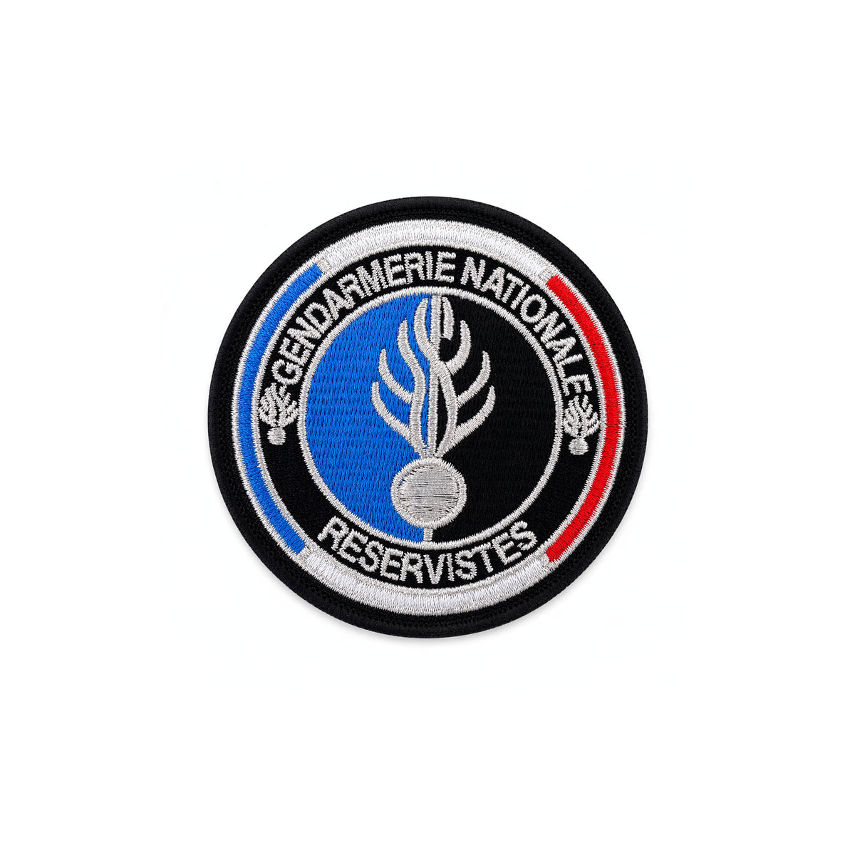 Écusson Patrol Equipement Gendarmerie Nationale réserviste rond brodé 8 cm