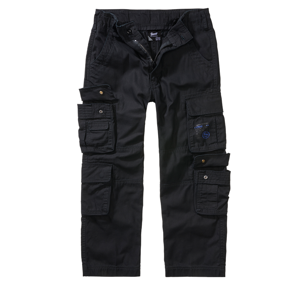 Pantalon enfant Brandit Pure Vintage coton huit poches et taille réglable par élastique