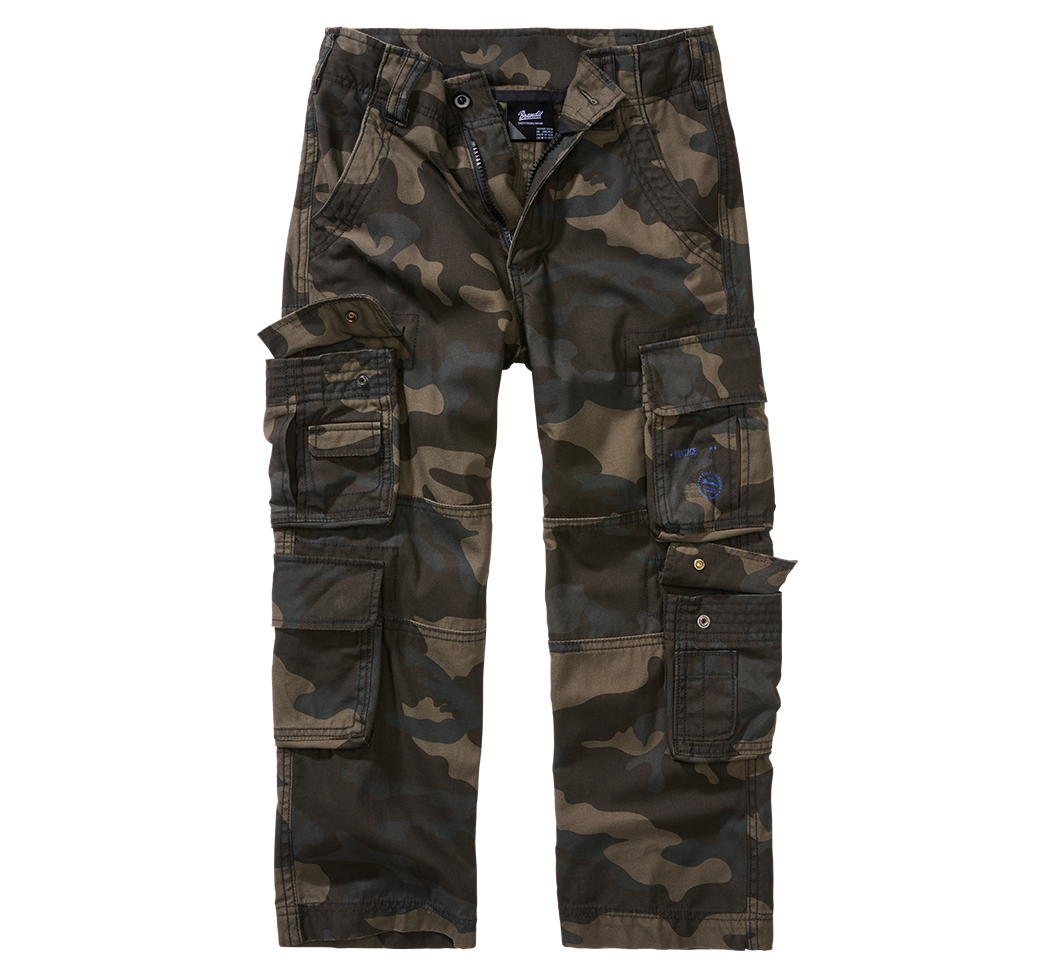 Pantalon enfant Brandit Pure Vintage coton huit poches et taille réglable par élastique