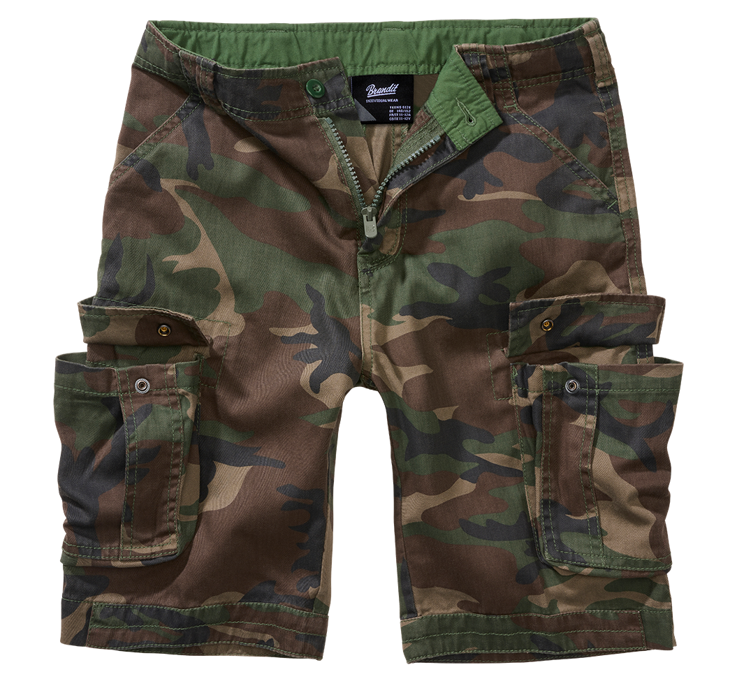 Short enfant Brandit Urban Legend coton léger six poches et tour de taille réglable