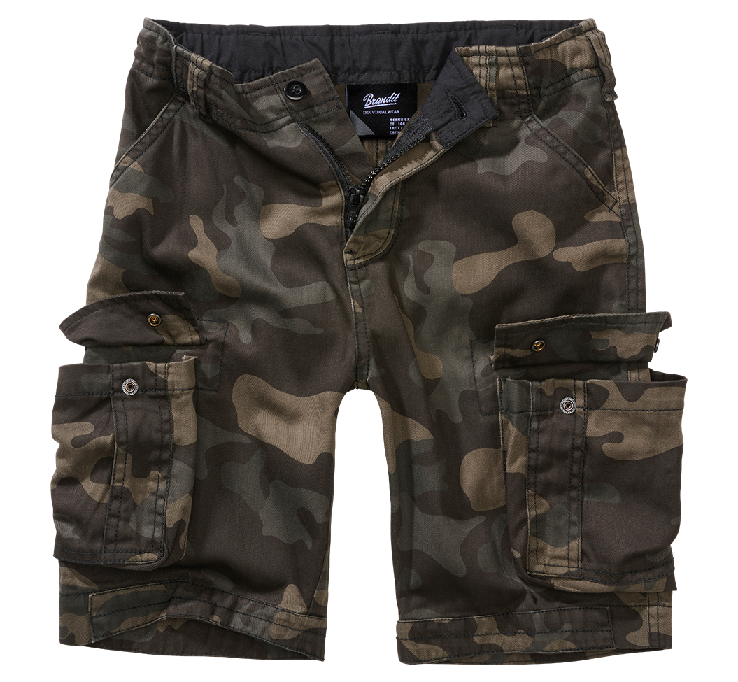 Short enfant Brandit Urban Legend coton léger six poches et tour de taille réglable