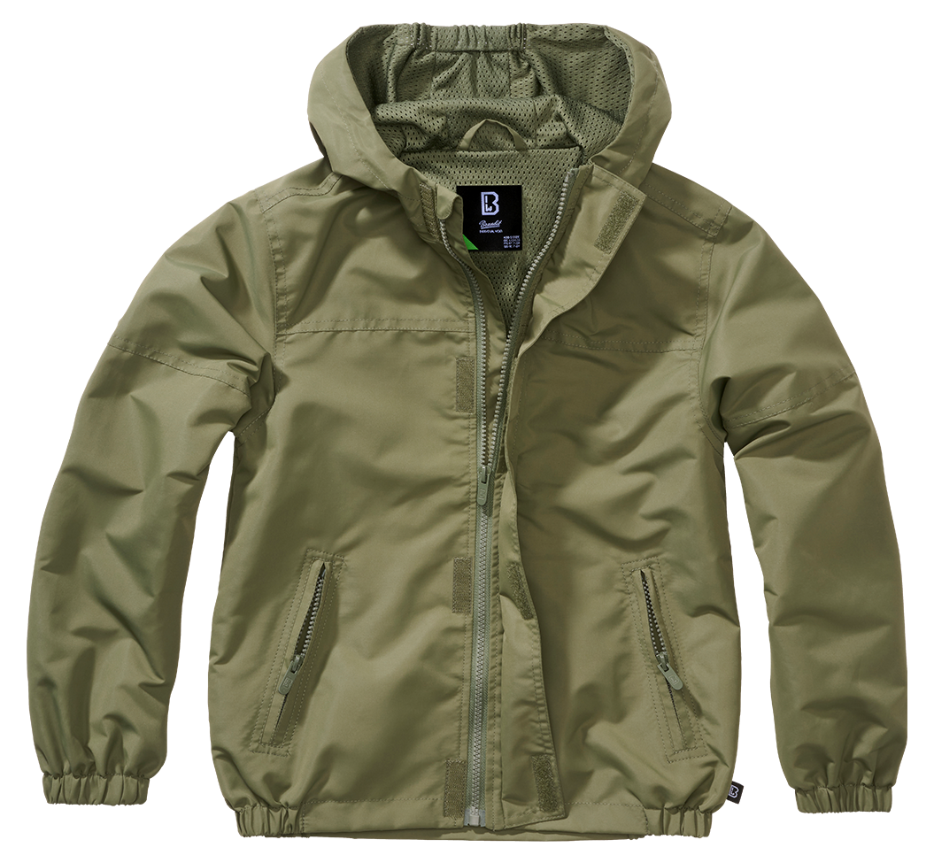 Coupe-vent enfant Brandit Summer Frontzip doublure filet respirante et trois poches