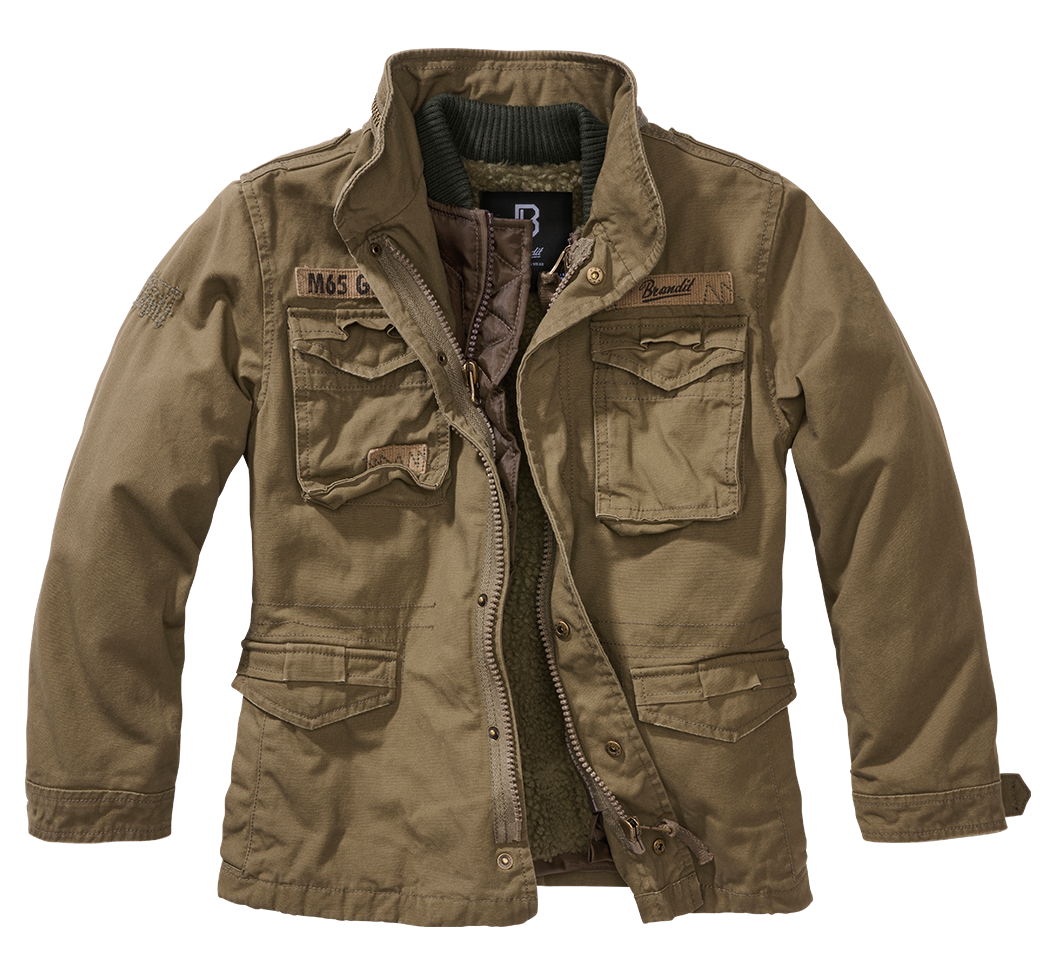 Veste enfant Brandit M65 Giant coton doublure amovible six poches et capuche dans le col