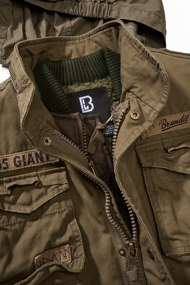 Veste enfant Brandit M65 Giant coton doublure amovible six poches et capuche dans le col