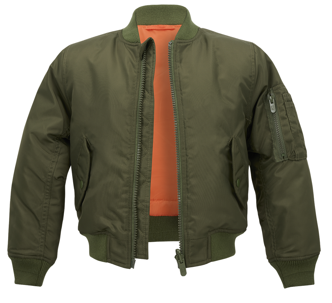 Blouson enfant Brandit MA1 réversible nylon déperlant poche de bras et bords côtes