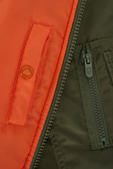 Blouson enfant Brandit MA1 réversible nylon déperlant poche de bras et bords côtes