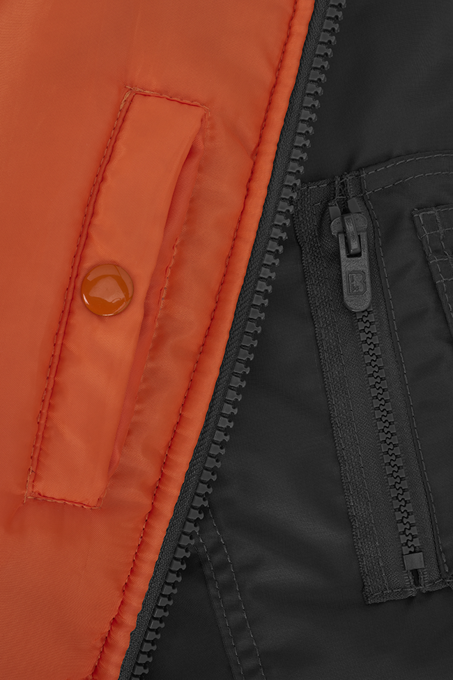 Blouson enfant Brandit MA1 réversible nylon déperlant poche de bras et bords côtes