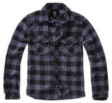 Chemise enfant Brandit à carreaux en flanelle de coton manches longues deux poches