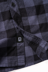Chemise enfant Brandit à carreaux en flanelle de coton manches longues deux poches