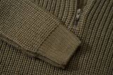 Pull enfant Brandit Marine Troyer maille acrylique col montant à glissière bords côtes