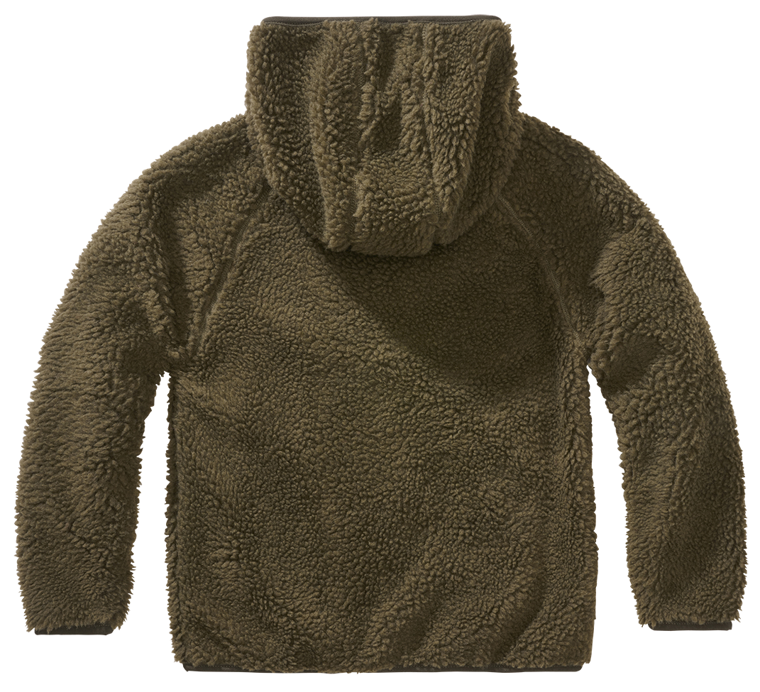 Veste polaire enfant Brandit Teddyfleece à capuche maille peluche et quatre poches