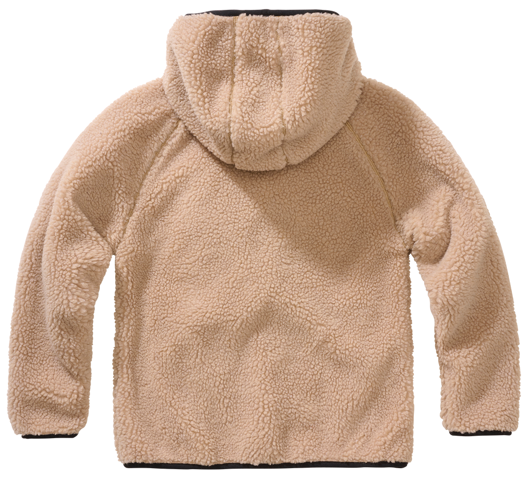 Veste polaire enfant Brandit Teddyfleece à capuche maille peluche et quatre poches
