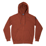 Sweat à capuche CloMod Blank à glissière intégrale en coton polyester intérieur gratté