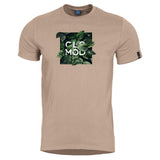 T-shirt imprimé CloMod Leaves coton filé à anneaux 165 g/m² maille souple