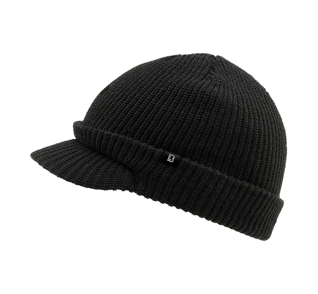 Bonnet à visière Brandit Shield en maille épaisse double épaisseur visière 5,5 cm