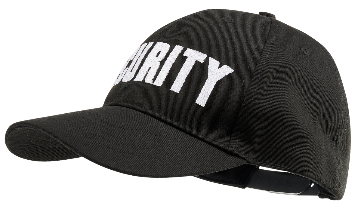 Casquette Brandit Security en coton broderie Security fermeture plastique réglable