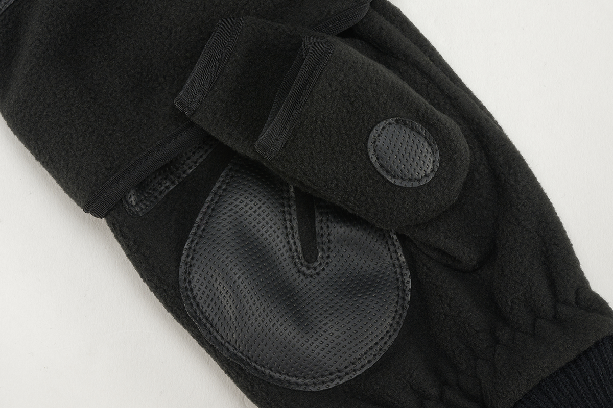 Gants polaires Brandit Trigger 2 en 1 moufle et mitaine paume et doigts renforcés