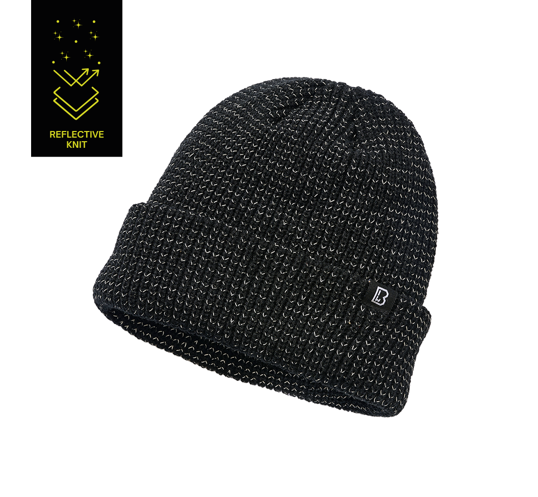 Bonnet Brandit Reflection en maille à fil réfléchissant doublure polaire revers repliable