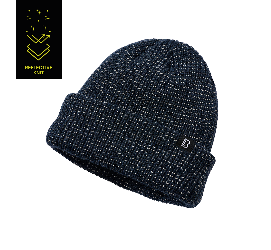Bonnet Brandit Reflection en maille à fil réfléchissant doublure polaire revers repliable