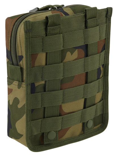 Pochette Brandit MOLLE Cross à glissière deux poches filet sangles de maintien 21 x 17 x 7 cm