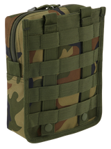 Pochette Brandit MOLLE Cross à glissière deux poches filet sangles de maintien 21 x 17 x 7 cm