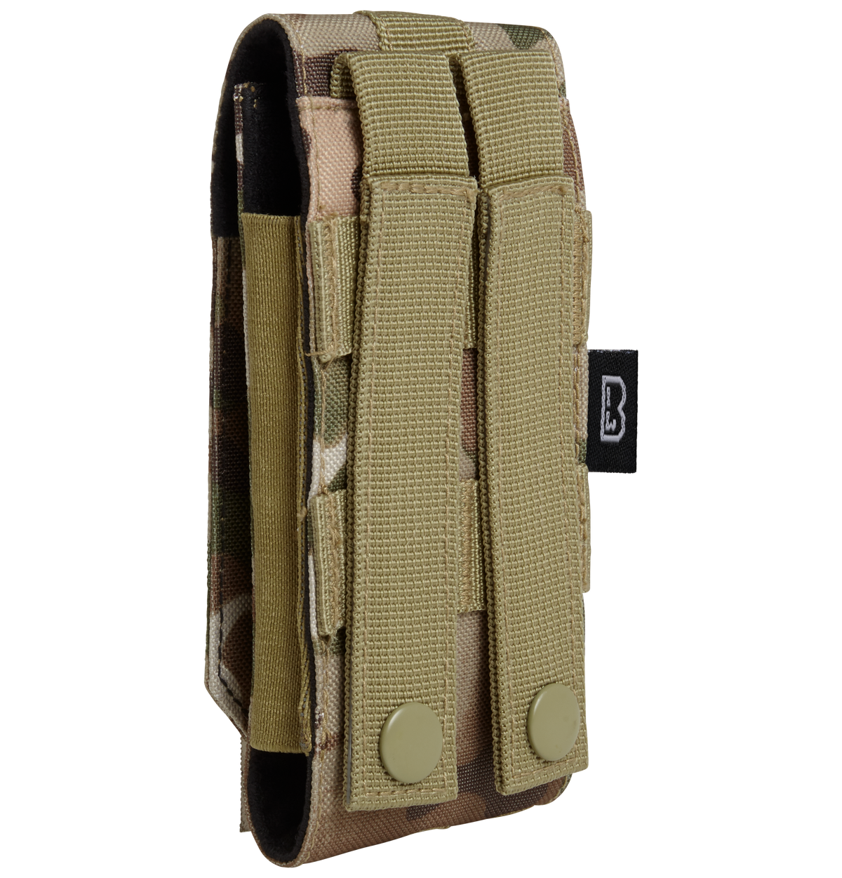 Pochette téléphone Brandit MOLLE grand format doublure souple passages de câble