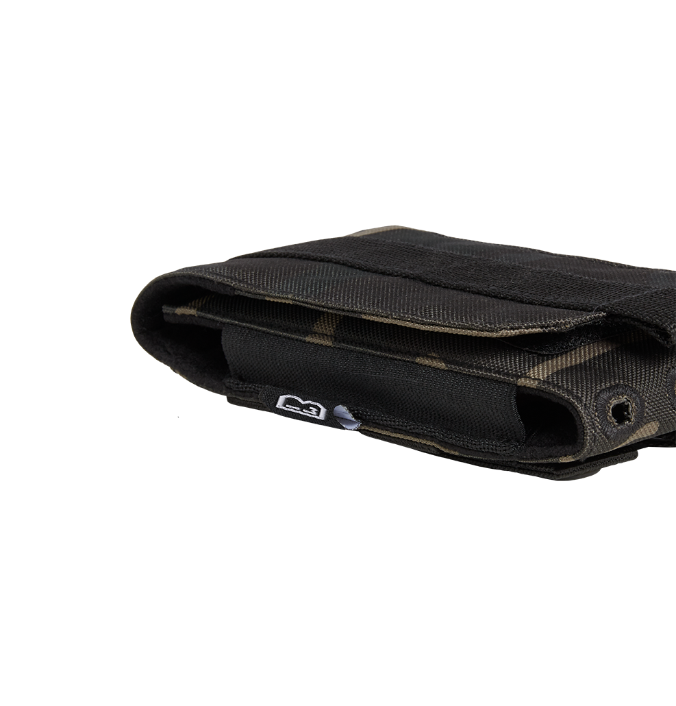 Pochette téléphone Brandit MOLLE grand format doublure souple passages de câble