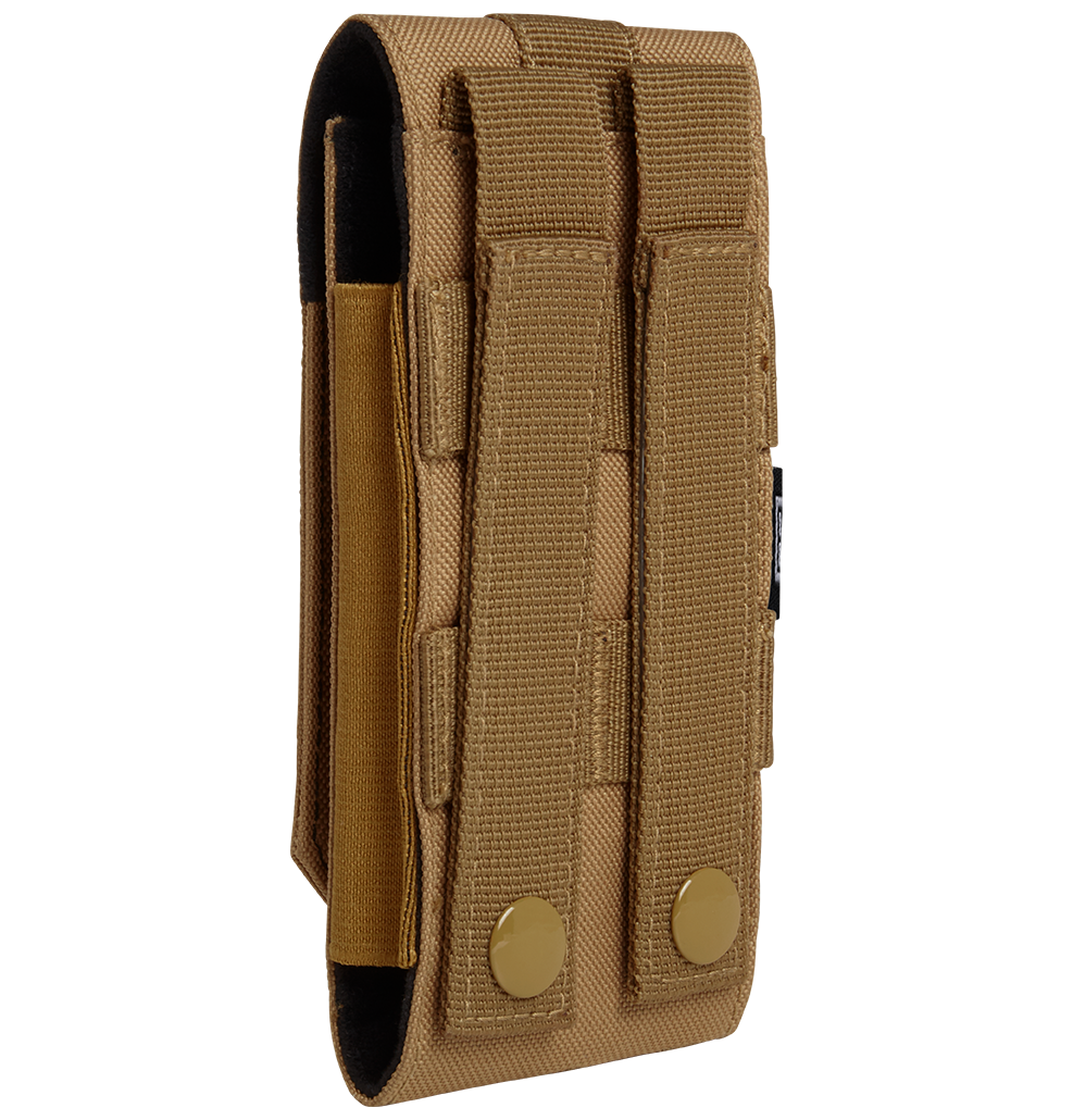 Pochette téléphone Brandit MOLLE grand format doublure souple passages de câble