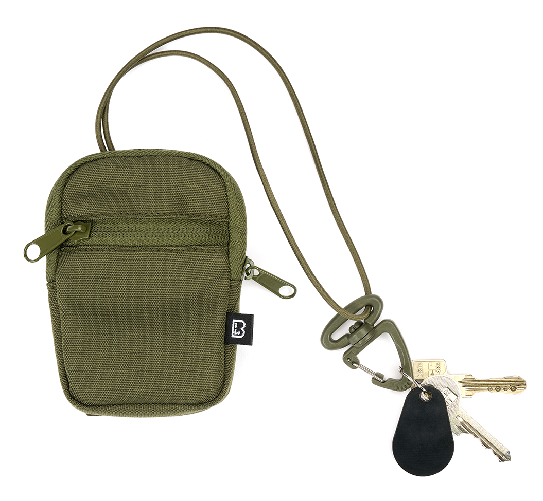 Pochette-clés Brandit polyester 600D sangle élastique à mousqueton passants PALS