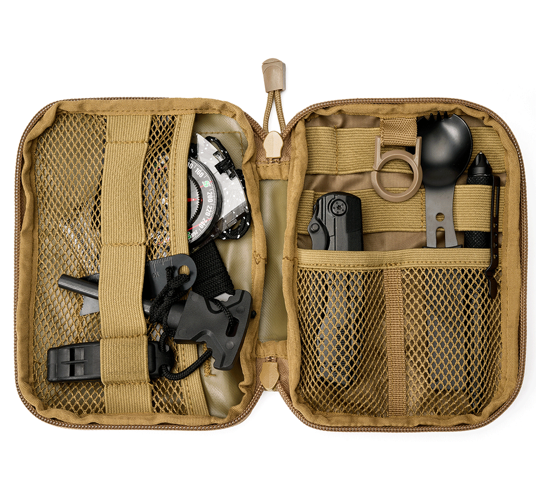 Pochette Brandit EDC Knife Bag polyester 600D 380 g/m² sangles élastiques 12 x 8 x 2 cm