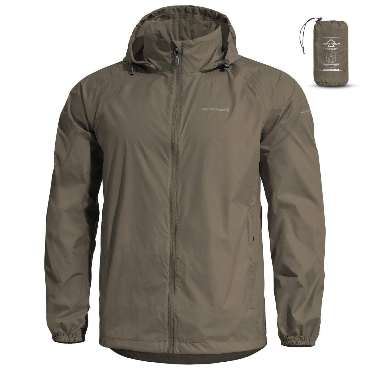 Veste de pluie homme Pentagon Cloudburst compactable nylon ripstop 10 000 mm