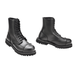 Bottes Brandit Phantom 10 œillets cuir tige mi-haute coque d'acier semelle vissée