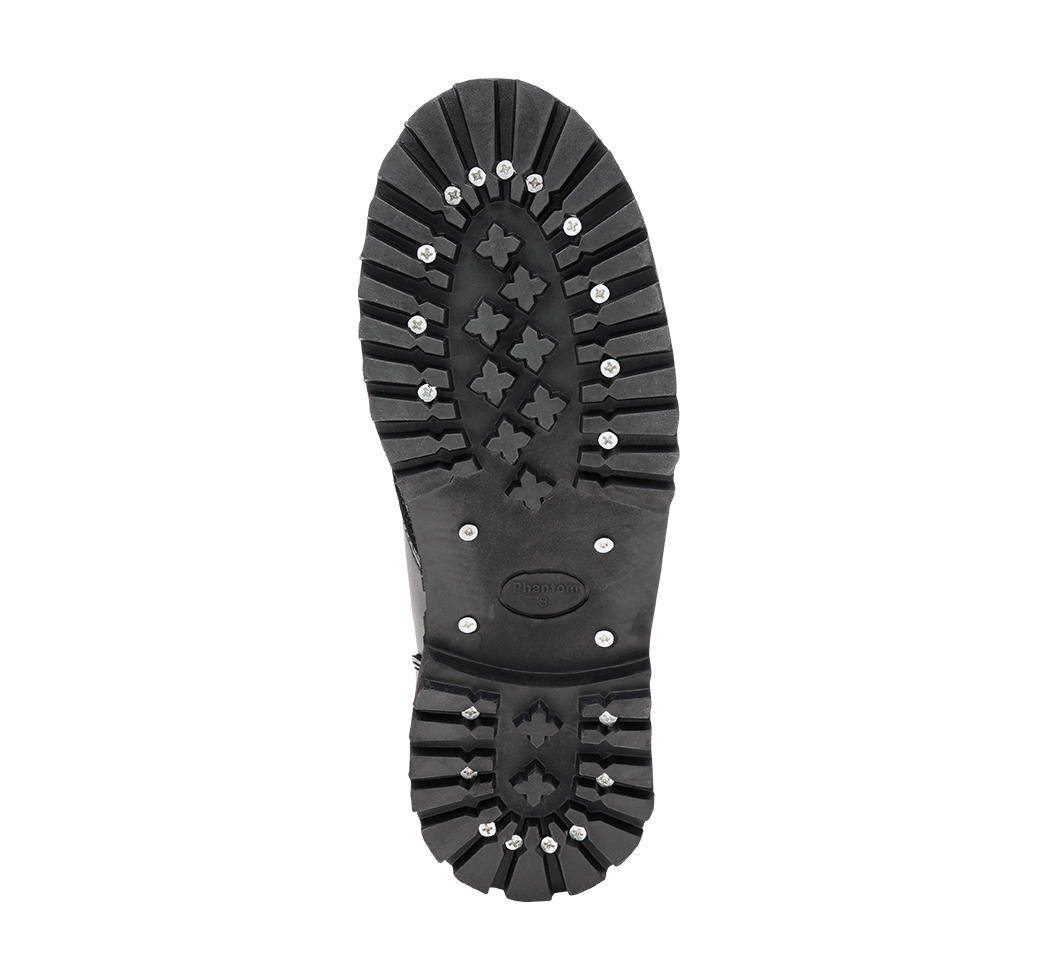 Bottes Brandit Phantom 20 œillets cuir tige très haute coque d'acier semelle vissée