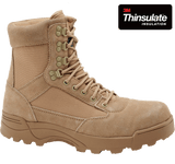 Chaussures tactiques Brandit 9 œillets cuir et nylon isolation Thinsulate tige montante