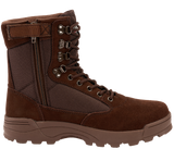 Chaussures tactiques Brandit cuir et nylon glissière latérale isolation Thinsulate