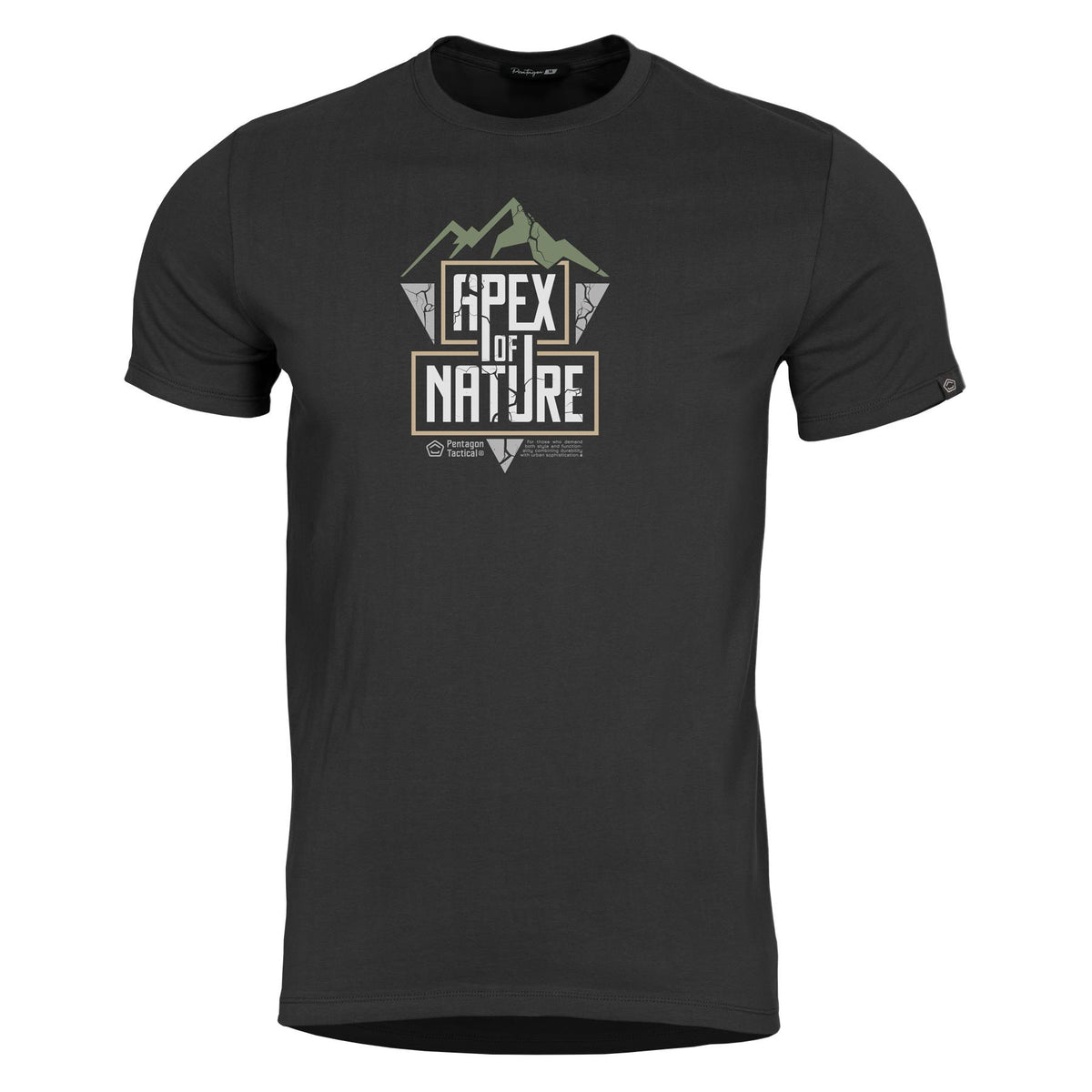 T-shirt imprimé Pentagon Ageron Apex of Nature coton filé à anneaux 190 g/m²