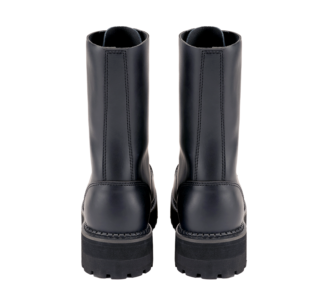 Bottes Brandit Plateau Phantom 14 œillets cuir semelle plateforme cousue coque d'acier