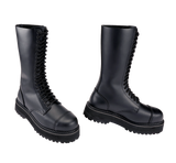 Bottes Brandit Plateau Phantom 20 œillets cuir semelle plateforme cousue coque d'acier