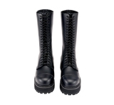 Bottes Brandit Plateau Phantom 20 œillets cuir semelle plateforme cousue coque d'acier