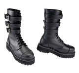 Bottes Brandit Plateau Phantom trois boucles cuir semelle plateforme cousue