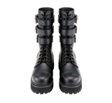 Bottes Brandit Plateau Phantom trois boucles cuir semelle plateforme cousue