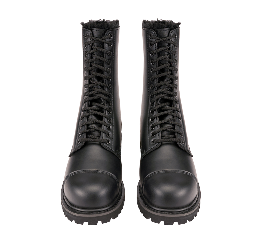Bottes Brandit Phantom Fur Liner 14 œillets cuir doublure polyester tige montante
