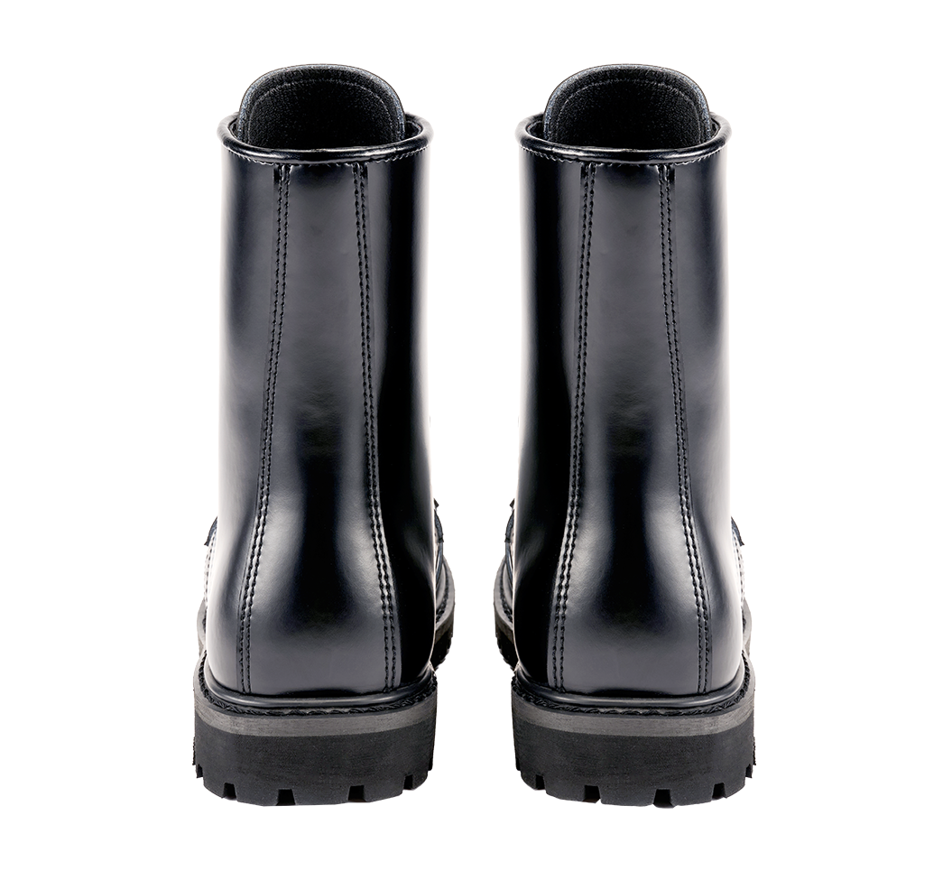 Bottes Brandit Budapester Phantom 10 œillets cuir perforé coque d'acier semelle cousue